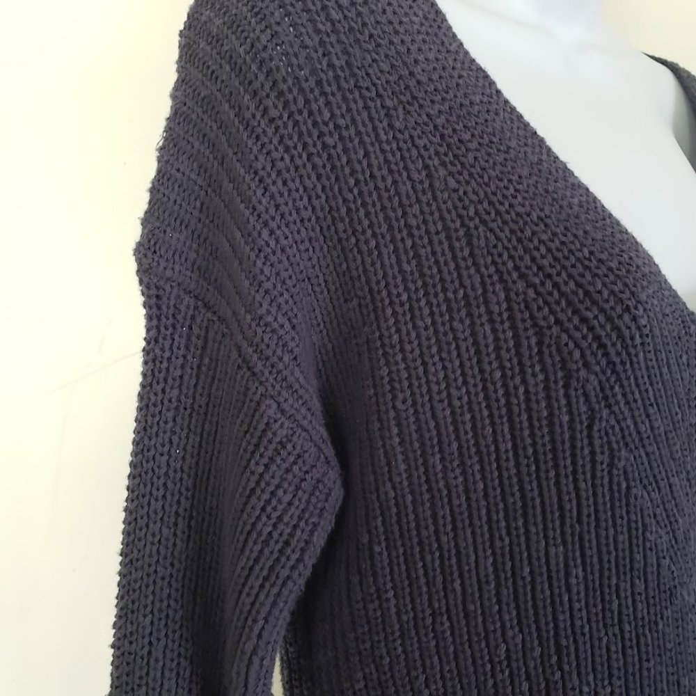 Madewell Womens Sweater XXS Navy Blue Pullover V-neck Cotton Long Sleeve NEW - Picture 7 of 12
